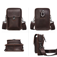 Humerpaul Gekke Paardenleren Heren Casual Heuptas Kleine Hoge Kwaliteit Schouder Messenger Multifunctionele Telefoontas Reizen