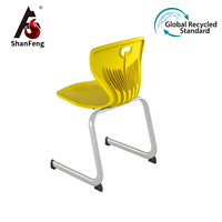 Chaise d'étude ergonomique avec dossier en plastique PP, idéale pour les bureaux, les conférences, les fêtes, les applications scolaires, chaise pour étudiants