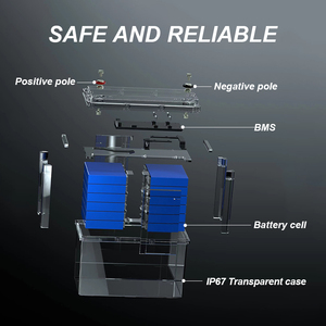 Batteries lithium-ion 12V 24V pour camping-cars, caravanes et 4x4, pack batterie 12.8V 100Ah 200Ah 4S4P LFP, fourniture d'usine - Product Image 6