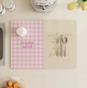 Tapete Cuadrado para Secar Platos, Ecológico, de Goma, Súper Absorbente, Cortable, Resistente al Calor, Duradero, No Tóxico, Reutilizable, Bonito, de 2.5 mm de Grosor - Product Image 3