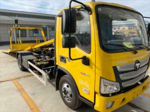 One-Pull-Two Foton Full Floor <strong>Road</strong> <strong>Wrecker</strong> Flatbed Towing Truck Two Car <strong>Road</strong> Rescue - Product Image 4