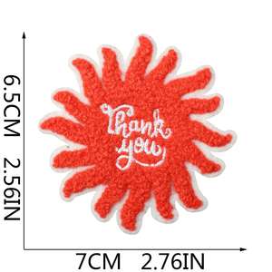 Patch brodé thermocollant motif soleil « Merci d'être là » – Énergie positive et motivation pour la décoration de vêtements - Product Image 5