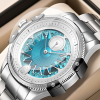 Montre mécanique SN8026, boîtier en acier inoxydable, verre saphir, cadran en alliage 316L et bracelet en cuir de vachette, résistance à l'eau 30m