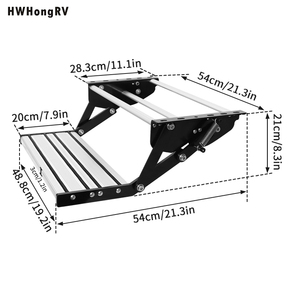 Escalón Manual Plegable de Aluminio Modelo <span class=keywords><strong>F1</strong></span> para Autocaravana y Remolque, Escalón Individual para RV, Gran Venta - Product Image 3