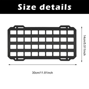 กระเป๋าจัดเก็บอุปกรณ์ในรถยนต์แบบยึดกับแผงบังแดด ระบบ MOLLE สีดำ วัสดุ ABS สำหรับจัดระเบียบอุปกรณ์ตกแต่งรถยนต์ - Product Image 2