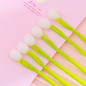 ปากกาเจลซิลิโคนสำหรับเขียนรูปดอกทิวลิปสีสันอ่อนสุดน่ารักแบบสร้างสรรค์ - Product Image 4