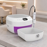 Lampe UV LED pour Séchage des Ongles avec Perceuse Électrique et Collecteur de Poussière 3 en 1 Kit de Manucure