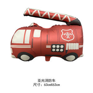 Nuevo globo de aluminio mate coche de policía camión de bomberos decoración de fiesta de cumpleaños coches globos - Product Image 3