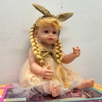 Кукла-реборн LH TOYS 2025 Samlok, реалистичная, 55 см, полностью виниловая, силиконовая, на заказ, модель афроамериканской девочки, мягкая игрушка