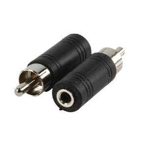 Adaptador de audio mono, conector negro Rca macho a hembra de 3,5 mm para dispositivos de audio - Product Image 1