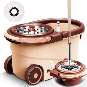 Set di Scopa e Secchio per Pulizie Domestiche con Asta in Acciaio Ecologica, Resistente e con Separazione Acqua Pulita/Sporca - Product Image 1