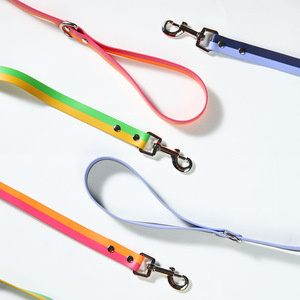 PVC <b>Pet</b> <b>Collar</b> <b>Leash</b> Set Waterproof Fashion Outdoor Dog Walking Accessory Two Tone Color Design - Product Image 1