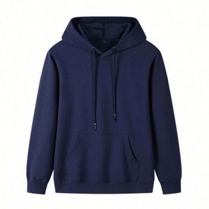 Winter Women's Custom Printed Hooded Knitted Breathable Plush Thickened Solid Color 100% Cotton Front Logo Casual Versatile - Product Image 2