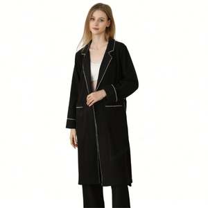 Bata de Microfibra WanBao, Nueva, Informal, para Mujer, Verano, Primavera, Otoño, Cintura Elástica, Tejido de Punto Suave, Estilo Europeo Americano - Product Image 1