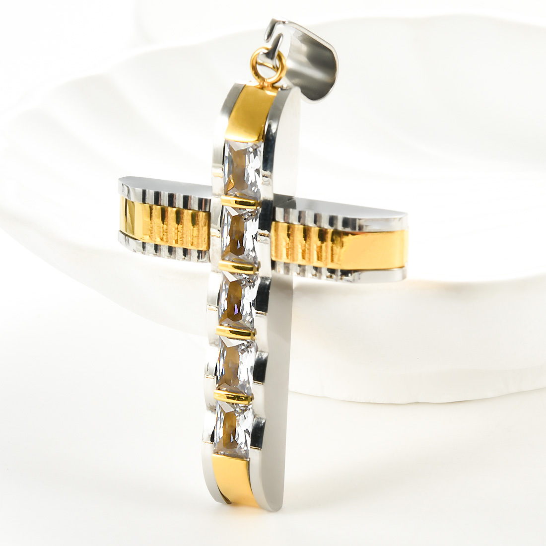 Pendentif en argent et or