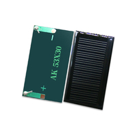 Mini panneau solaire BUHESHUI 5V 30mA 53*30MM en époxy, module d'étude DIY, demi-cellule, efficacité 19,7%, panneaux photovoltaïques pour l'extérieur