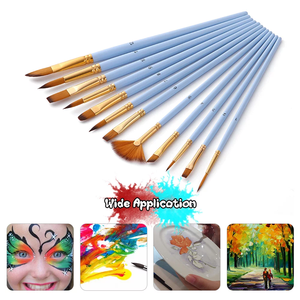 Juego de pinceles de pintura con detalles finos para principiantes, juego de pinceles de doble Color para pintar con acuarela y aceite acrílico en miniatura, 12 Uds. - Product Image 3