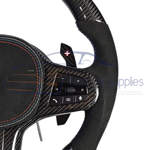 Volant sport modifié en Alcantara avec logo tricolore en fibre de carbone pour les modèles de la série G ZC-G38-YD-T07-F - Product Image 6