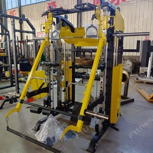 เครื่อง Maquina SMITH Para gimnasio USA เครื่องสำหรับออกกำลังกายฟิตเนสแบบครบวงจรสีแดงทนทาน - Product Image 1