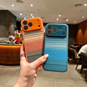เคสโทรศัพท์มือถือแม่เหล็กคาร์บอนไฟเบอร์แท้สำหรับ iPhone 17 16 15 14 Pro Max พร้อมกระจกเลนส์กล้องแบบมีเท็กซ์เจอร์ ฝาหลัง - Product Image 2