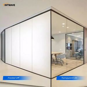 فيلم زجاجي قابل للتحويل للخصوصية لغرف الاجتماعات والمكاتب، فيلم ذكي PDLC للتحكم عن بعد، شفافية عالية بلون أبيض - Product Image 5