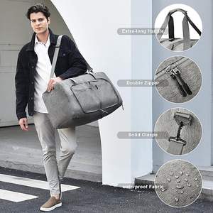 Wholesale Customized Size Lightweight Waterproof Polyester Zipper Closure Foldable Sport <b>Travel</b> <b>Clothes</b> Duffel Storage <b>Bag</b> - Product Image 3