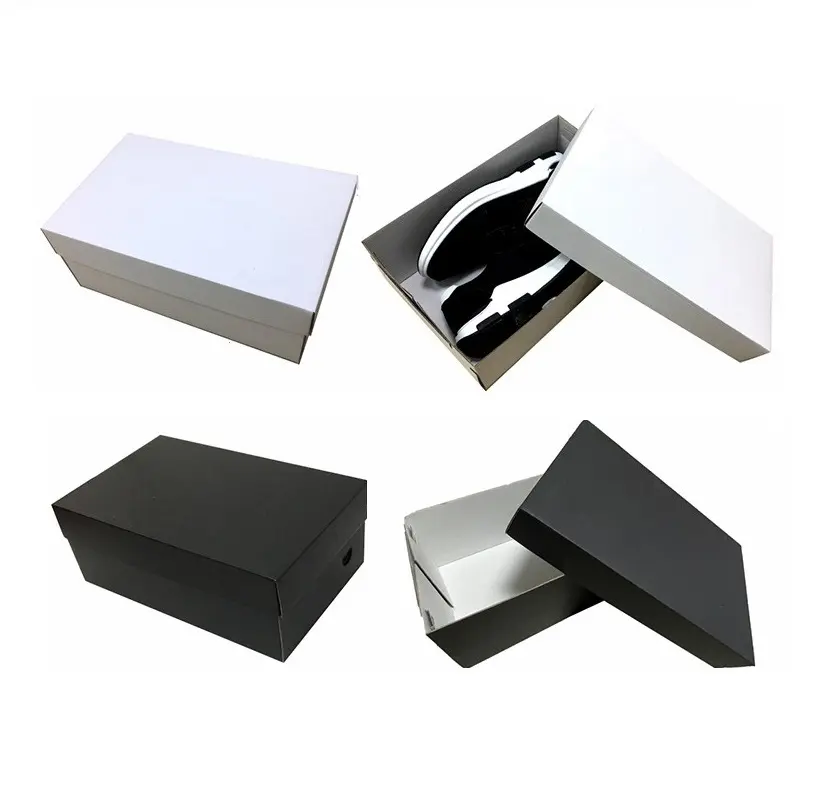 Low Moq Wholesale Corrugated Shipping Paper Empty Shoes Box Ready to Go Packaging for Shoes Packing