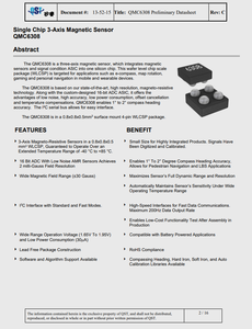 <span class=keywords><strong>3</strong></span>-trục đơn chip cảm biến từ tính qmc6308 QST đại lý cung cấp dài hạn - Product Image 2