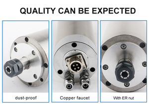 红阳GDZ80-2.2B 2.2kw 400Hz 24000转/分水冷数控主轴，带轴承，用于数控雕刻机220V/380V - Product Image 5