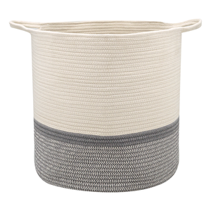 Folding Daily Large Volume Woven Laundry Storage Basket Cotton Rope Basket
