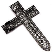 Bracelet de montre en cuir véritable à motif crocodile, boucle de bonne qualité en acier inoxydable, cuir véritable, taille personnalisée, bracelet de montre super fin