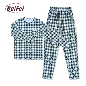Custom Adult Pyjamas Men Sleepwear Loungewear Matching Christmas Bamboo Baby Pajamas For Men Nightwear Set Family Clothes