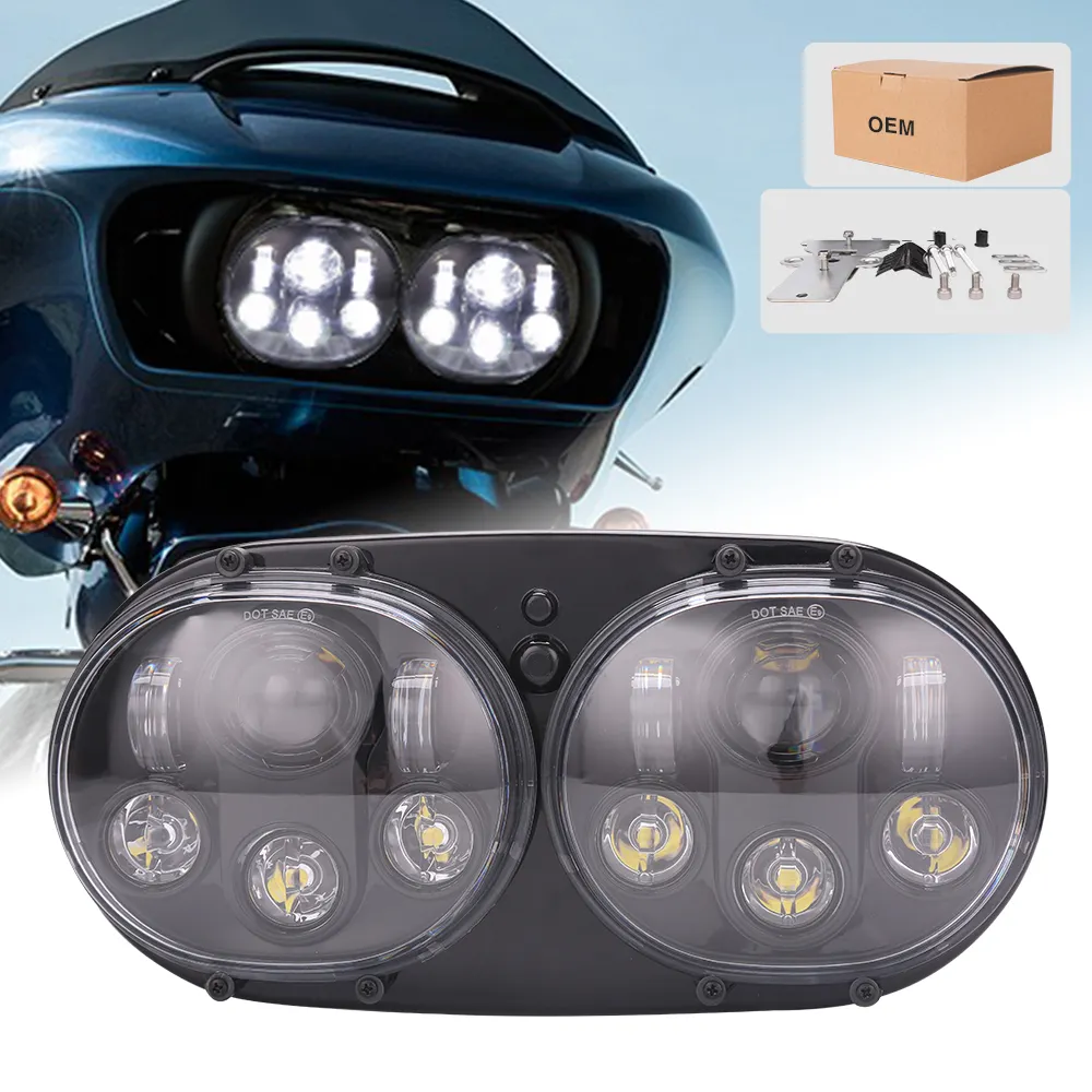 Rund doppel-LED-Scheinwerfer für Straßenfahrzeug Ultra-Fltru Cvo Ultra-Fltruse Straßenfahrzeug kundenspezifisch Fltrx Motorrad-LED-Scheinwerfer