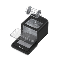 Anbolife Horno Freidora de Aire Digital LED de 13L con Ventanas Visibles Dobles de Gran Tamaño, Revestimiento Antiadherente, Estilo Horno, Electrodoméstico WiFi para el Hogar