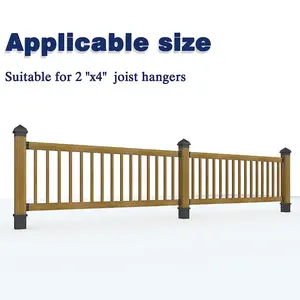 Connecteurs de supports de garde-corps de <span class=keywords><strong>pergola</strong></span> de pont de bricolage 2x4 pour <span class=keywords><strong>connecteur</strong></span> de poutre de poteau en bois de garde-corps - Product Image 3