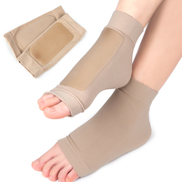 Protecteur de talon tendon d'Achille avec coussinets en gel Chaussettes à manches rembourrées de compression Chaussettes de protection des os de la cheville
