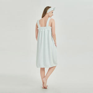 Ajl Luxury Knit Feather Yarn Knitted Throw Women damigella d'onore Girl Robes Leopard Sleepwear Pink Custom Low Moq <span class=keywords><strong>pigiama</strong></span> per Wniter - Product Image 5