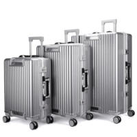 Ensemble de bagages de voyage léger de luxe Polyester doublé Durable PC et valise étanche à cadre en aluminium pratique pour le voyage