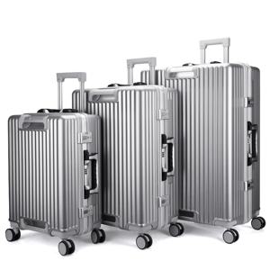 Ensemble de bagages de voyage léger de luxe Polyester doublé Durable PC et valise étanche à cadre en aluminium pratique pour le voyage - Product Image 3