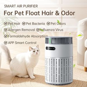 เครื่องฟอกอากาศสำหรับสัตว์เลี้ยงอัจฉริยะ พร้อมแผ่นกรอง H13 HEPA กำจัดกลิ่นขนสัตว์ ทำความสะอาดบ้าน ใช้งานง่ายสำหรับสัตว์เลี้ยง เสียงเบา ควบคุมผ่านแอพ รองรับ OEM - Product Image 2
