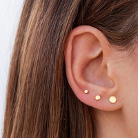Evorte Bouchon cylindrique de surface en acier inoxydable pour miroir chirurgical Bouchon d'extension de jauge d'oreille Bijoux de piercing corporel