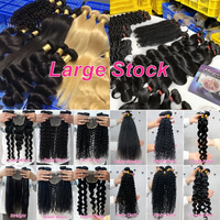 Paquetes de Cabello Humano Virgen 15A con Ondas Suaves, 100% Virgen Vietnamita, Negro Natural, para Mujeres, Cabello Grueso y Denso, Doble Trama a Máquina, Permanente