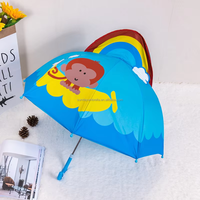 SD créatif personnalisé 3D dinosaure dessin animé oreille modélisation garçons Animal requin Lion étudiant à long manche enfants parapluie mignon