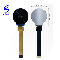 0,9-Zoll-TFT-LCD-Bildschirm ST7735 Kleiner Bildschirm mit 128x128 Auflösung LCD-Rundbildschirm SPI-Farbdisplay