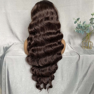 <span class=keywords><strong>Parrucche</strong></span> Sintetiche Hellohair con Onde Morbide, Colore Ombré, con Parte Centrale in Pizzo, <span class=keywords><strong>Parrucche</strong></span> Naturali in <span class=keywords><strong>Fibra</strong></span> per Donne, Ideali per Feste - Product Image 4