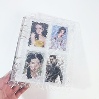 Nouvelle collection Crystal Water Ripple : Classeur A5 en acrylique transparent de 3 pouces pour cartes, budget et planificateur – Idéal pour économiser de l'argent