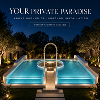 Piscine à débordement en acrylique épais transparente, sur mesure, sans cadre, pour extérieur, villa et jardin