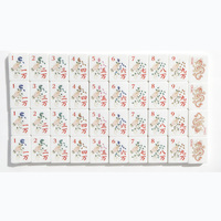Jeu de Mahjong Américain de Luxe Pliable Écologique Style Nature Walk avec Tuiles en Acrylique à Motif Gravé et Conception Artisanale à 4 Couches