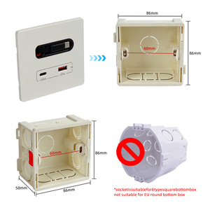 Thời Trang Hàng Đầu USB Ổ Cắm Với Có Thể Thu Vào Sạc Cáp 20W Nhanh Chóng Sạc Type-C Cổng Bảng Điều Chỉnh Tường Ổ Cắm - Product Image 6