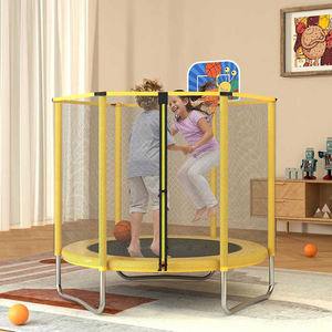 <span class=keywords><strong>Trampoline</strong></span> d'intérieur pour enfants avec filet de protection, <span class=keywords><strong>trampoline</strong></span> pour bébé, <span class=keywords><strong>trampoline</strong></span> de fitness parent-enfant - Product Image 1